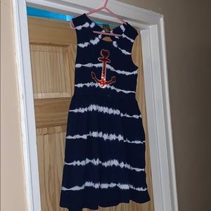 Flapdoodles blue sailor dress w/ red sequins Sz 10